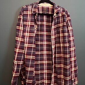 Purple Plaid Gap Flannel